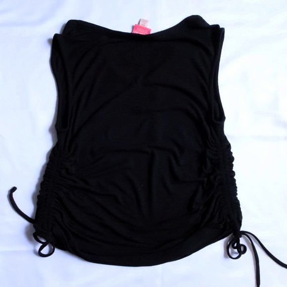 Paisley Sky Black Ribbed Maternity Tank Top - Picture 2 of 4